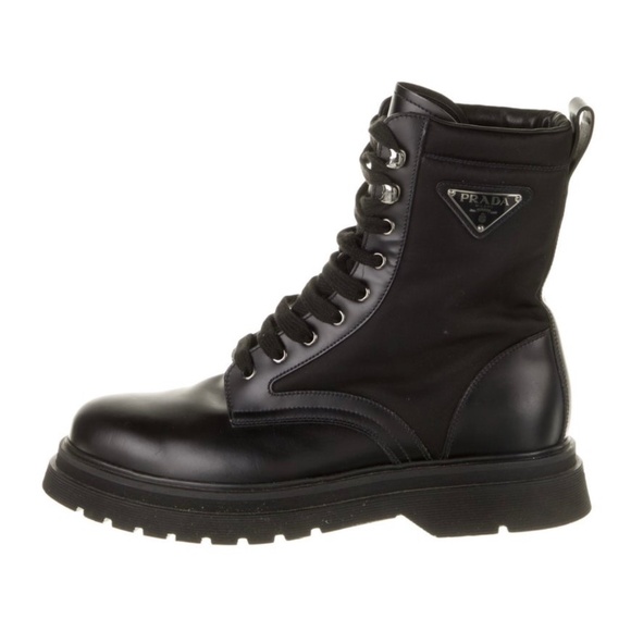 Prada Leather Combat Boots - Picture 1 of 6
